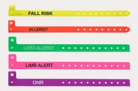 دستبند بیمار علائم هشدار – دستبند مشخصات بیمار رنگی مشخصه ریسک - 1